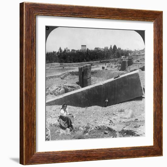 The Ruins of Baalbek (Balabak), Syria, 1900-Underwood & Underwood-Framed Photographic Print