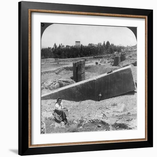 The Ruins of Baalbek (Balabak), Syria, 1900-Underwood & Underwood-Framed Photographic Print