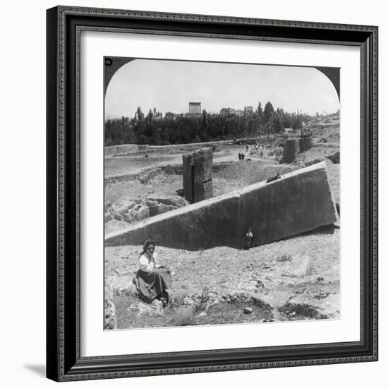 The Ruins of Baalbek (Balabak), Syria, 1900-Underwood & Underwood-Framed Photographic Print