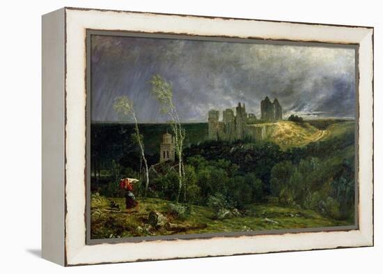 The Ruins of Chateau de Pierrefonds, 1861-Paul Huet-Framed Premier Image Canvas