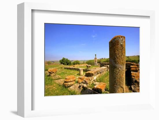 The Ruins of Chellah with Minaret, Rabat, Morocco, North Africa, Africa-Neil Farrin-Framed Photographic Print