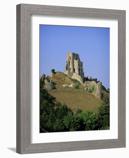 The Ruins of Corfe Castle, Dorset, England, UK-John Miller-Framed Photographic Print