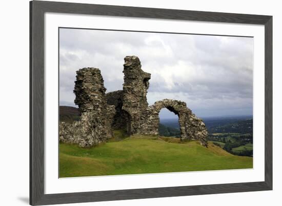 The ruins of Dinas Bran, a medieval castle near Llangollen, Denbighshire, Wales, United Kingdom, Eu-David Pickford-Framed Photographic Print