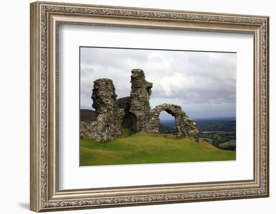 The ruins of Dinas Bran, a medieval castle near Llangollen, Denbighshire, Wales, United Kingdom, Eu-David Pickford-Framed Photographic Print