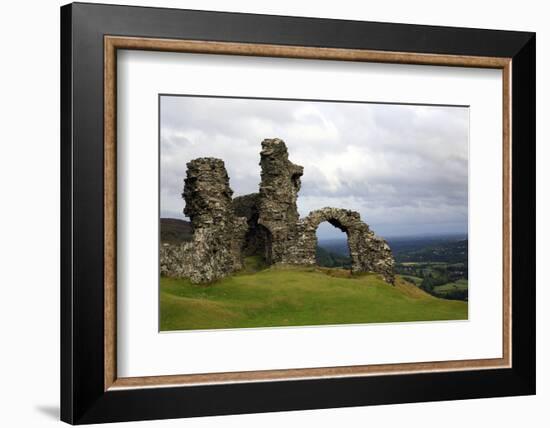 The ruins of Dinas Bran, a medieval castle near Llangollen, Denbighshire, Wales, United Kingdom, Eu-David Pickford-Framed Photographic Print