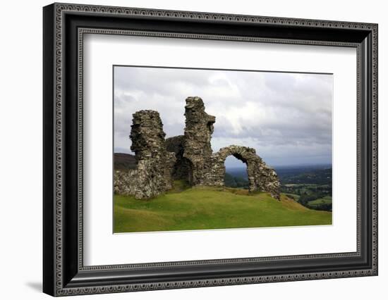 The ruins of Dinas Bran, a medieval castle near Llangollen, Denbighshire, Wales, United Kingdom, Eu-David Pickford-Framed Photographic Print