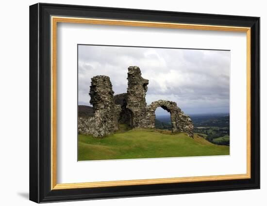 The ruins of Dinas Bran, a medieval castle near Llangollen, Denbighshire, Wales, United Kingdom, Eu-David Pickford-Framed Photographic Print