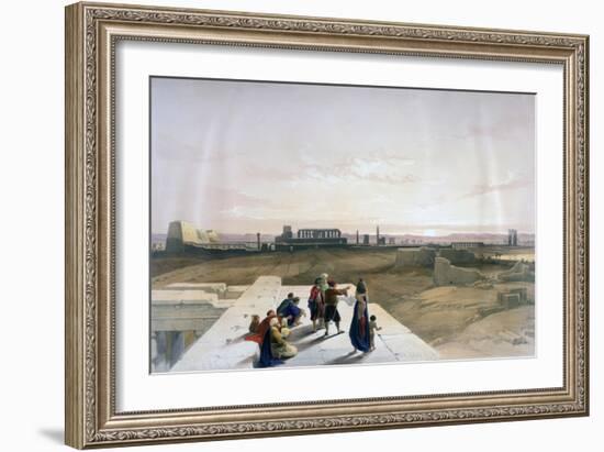 The Ruins of Karnak from the West, 19th Century-David Roberts-Framed Giclee Print