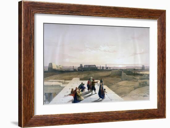 The Ruins of Karnak from the West, 19th Century-David Roberts-Framed Giclee Print