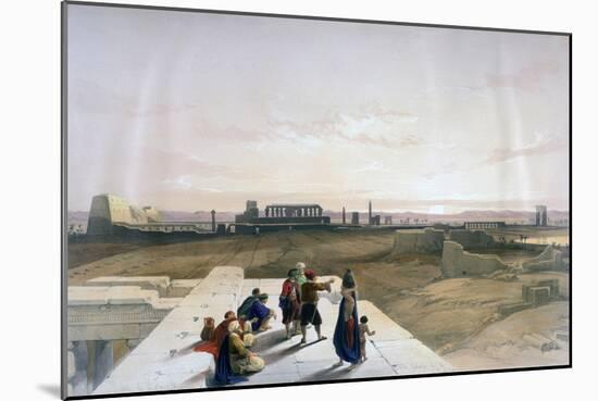 The Ruins of Karnak from the West, 19th Century-David Roberts-Mounted Giclee Print