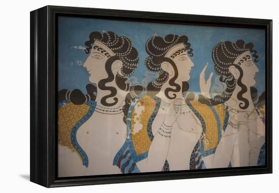 The Ruins of Knossos, the Largest Bronze Age Archaeological Site, Minoan Civilization-Michael Runkel-Framed Premier Image Canvas