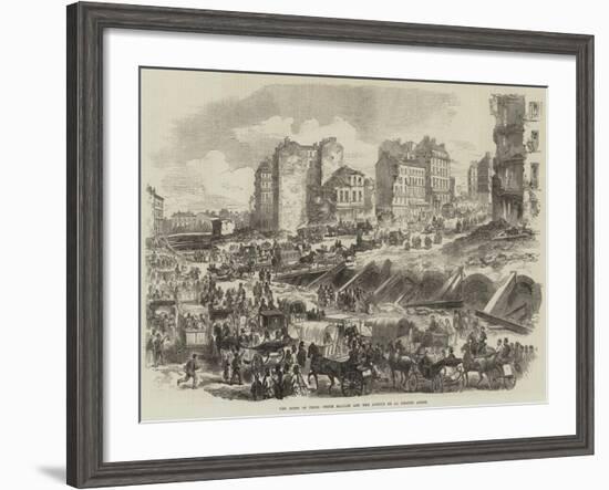 The Ruins of Paris, Porte Maillot and the Avenue De La Grande Armee-null-Framed Giclee Print