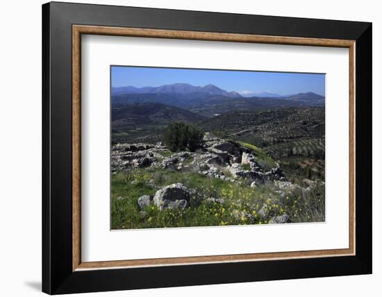 The ruins of the ancient city of Mycenae, UNESCO World Heritage Site, Peloponnese, Greece, Europe-David Pickford-Framed Photographic Print