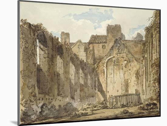 The Ruins of the Chapel in the Savoy Palace-Thomas Girtin-Mounted Giclee Print