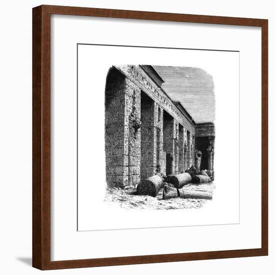 The Ruins of the Palace of Rameses III, Medinet Habu, Upper Egypt, C1890-null-Framed Giclee Print