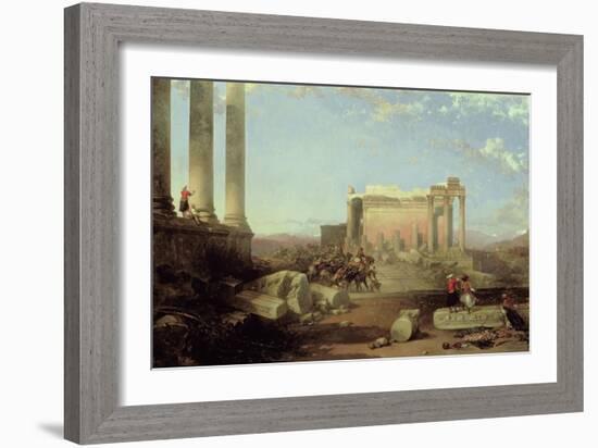 The Ruins of the Temple of the Sun at Baalbec, 1861-David Roberts-Framed Giclee Print