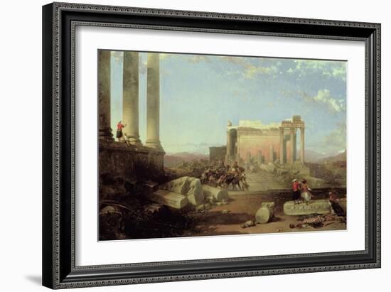 The Ruins of the Temple of the Sun at Baalbec, 1861-David Roberts-Framed Giclee Print