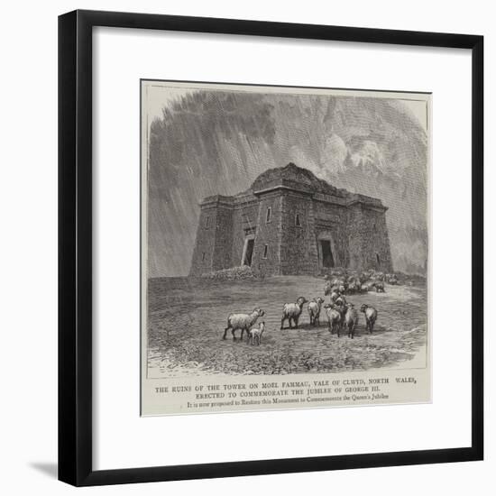 The Ruins of the Tower on Moel Fammau-null-Framed Giclee Print