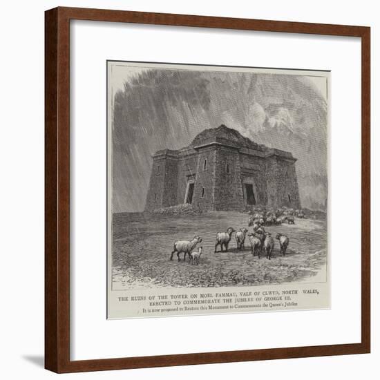 The Ruins of the Tower on Moel Fammau-null-Framed Giclee Print