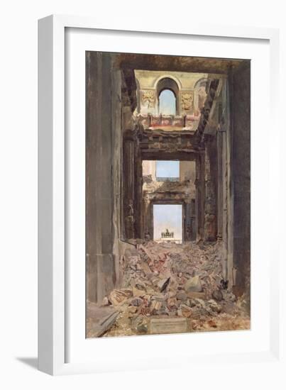 The Ruins of the Tuileries, 1871-Jean-Louis Ernest Meissonier-Framed Giclee Print