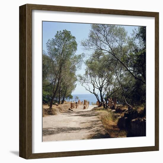 The ruins of Tipasa, a small Roman town in North Africa which flourished during the 3rd century AD-Werner Forman-Framed Giclee Print