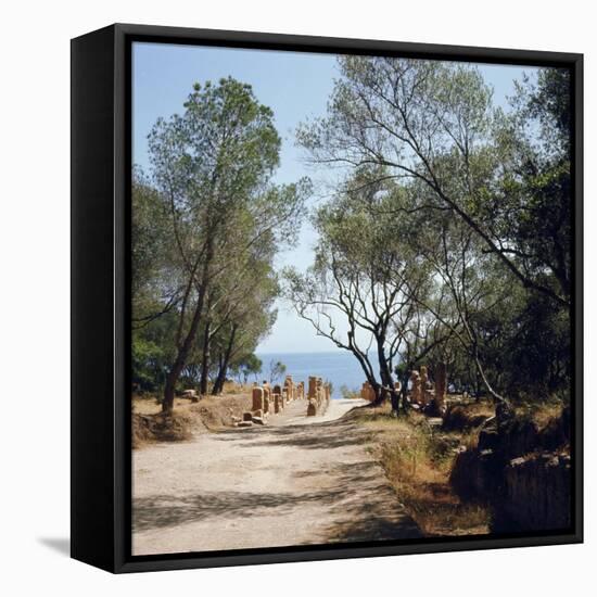 The ruins of Tipasa, a small Roman town in North Africa which flourished during the 3rd century AD-Werner Forman-Framed Premier Image Canvas