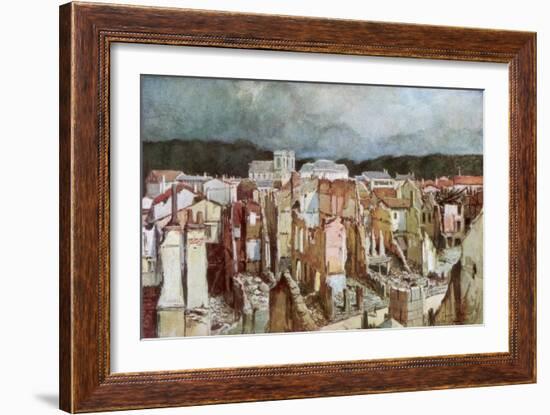 The Ruins of Verdun, June 1916-Francois Flameng-Framed Giclee Print