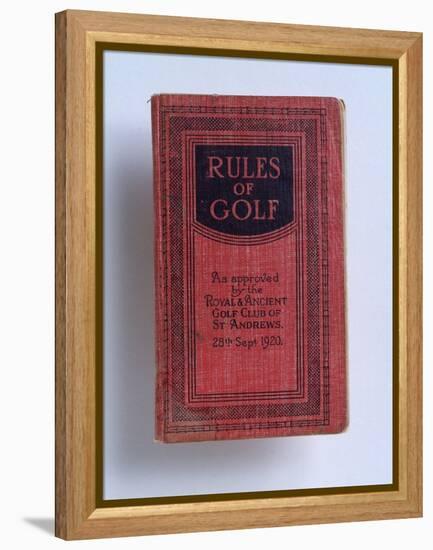 The Rules of Golf, 1920-Unknown-Framed Premier Image Canvas