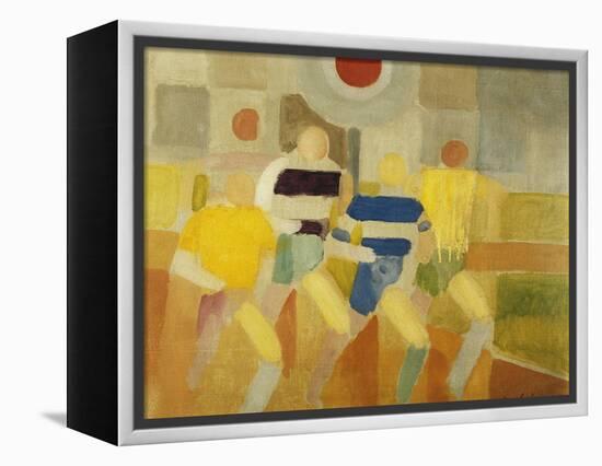 The Runners on Foot-Robert Delaunay-Framed Premier Image Canvas