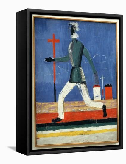 The Running Man (Oil on Canvas)-Kazimir Severinovich Malevich-Framed Premier Image Canvas