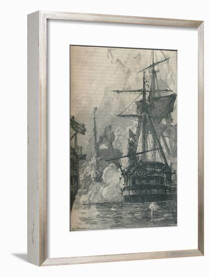 The Russian attack on Sinop, Turkey, 1853 (1906)-Unknown-Framed Giclee Print