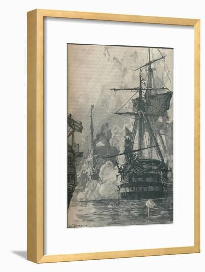 The Russian attack on Sinop, Turkey, 1853 (1906)-Unknown-Framed Giclee Print