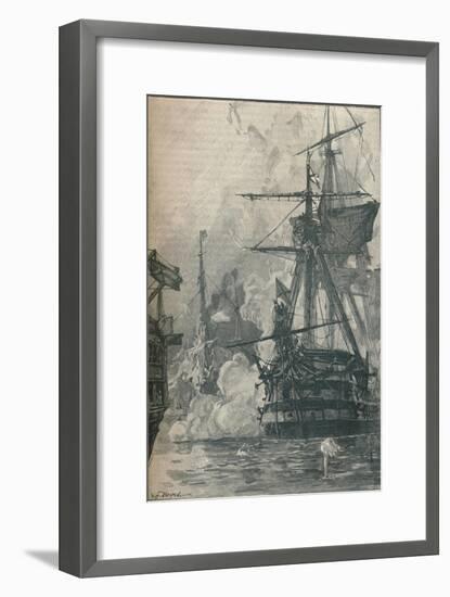 The Russian attack on Sinop, Turkey, 1853 (1906)-Unknown-Framed Giclee Print