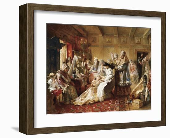 The Russian Bride's Attire, 1889-Konstantin Makovsky-Framed Art Print