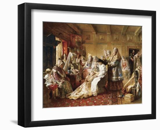 The Russian Bride's Attire, 1889-Konstantin Makovsky-Framed Art Print