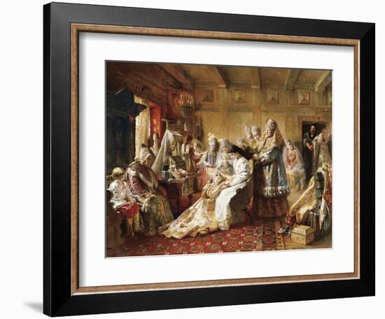 The Russian Bride's Attire, 1889-Konstantin Makovsky-Framed Art Print