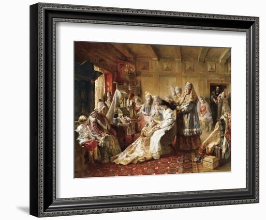 The Russian Bride's Attire, 1889-Konstantin Makovsky-Framed Art Print