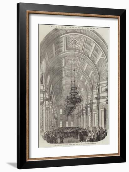 The Russian Coronation Ceremonies, the Emperor Receiving Bread and Salt in St George's Hall-null-Framed Giclee Print