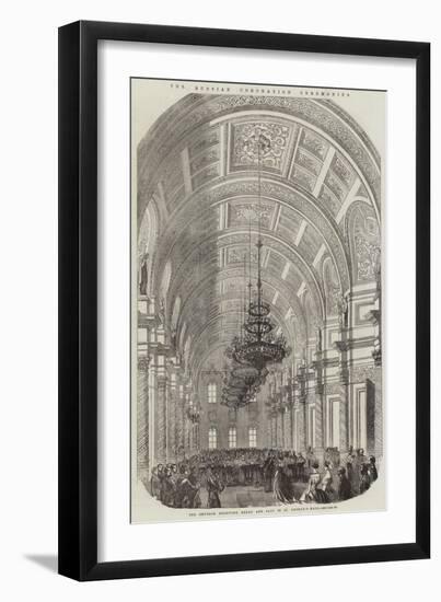 The Russian Coronation Ceremonies, the Emperor Receiving Bread and Salt in St George's Hall-null-Framed Giclee Print