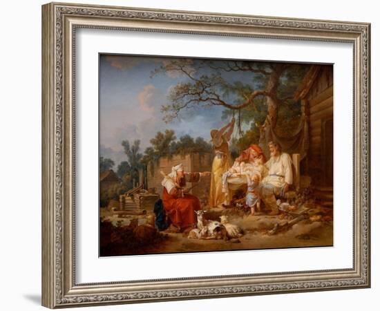 The Russian Cradle, Ca 1764-1765-Jean-Baptiste Le Prince-Framed Giclee Print