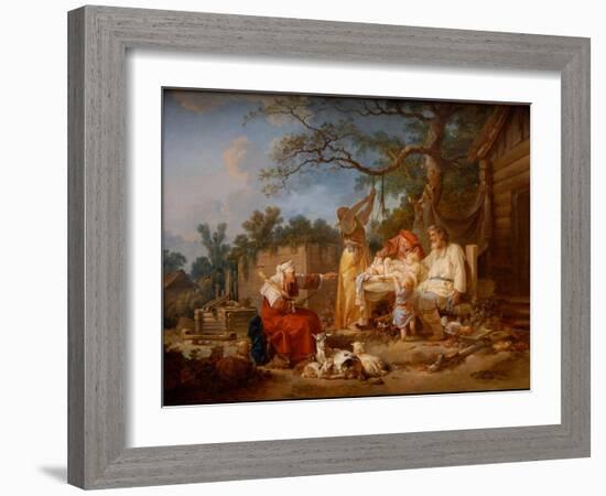 The Russian Cradle, Ca 1764-1765-Jean-Baptiste Le Prince-Framed Giclee Print