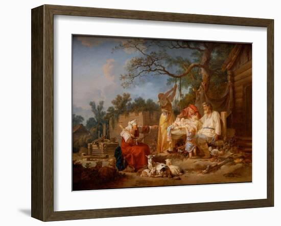 The Russian Cradle, Ca 1764-1765-Jean-Baptiste Le Prince-Framed Giclee Print