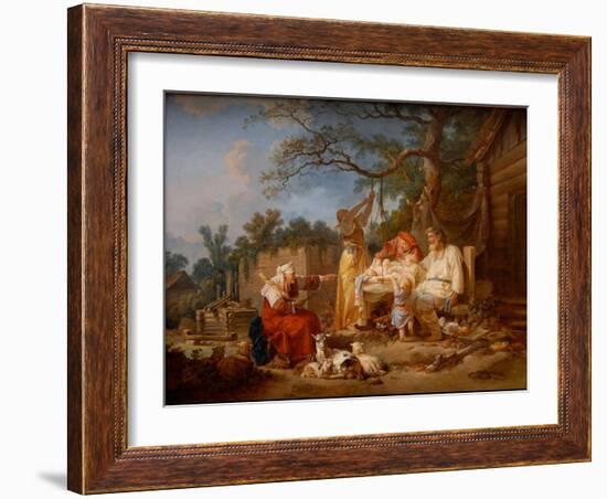 The Russian Cradle, Ca 1764-1765-Jean-Baptiste Le Prince-Framed Giclee Print