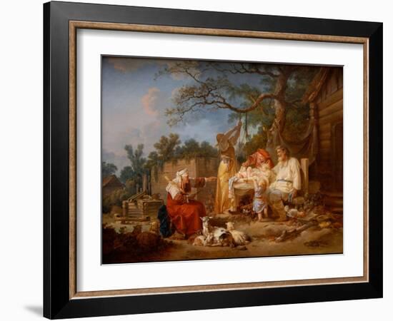 The Russian Cradle, Ca 1764-1765-Jean-Baptiste Le Prince-Framed Giclee Print