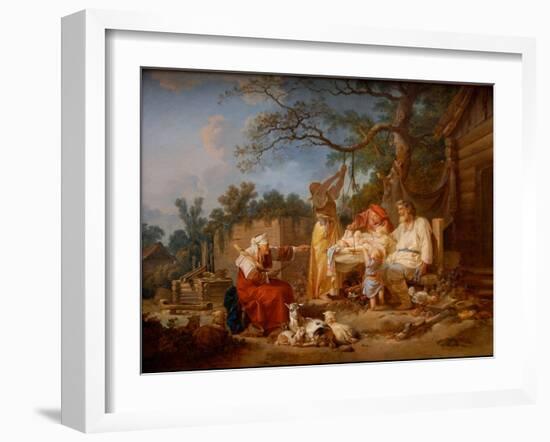 The Russian Cradle, Ca 1764-1765-Jean-Baptiste Le Prince-Framed Giclee Print