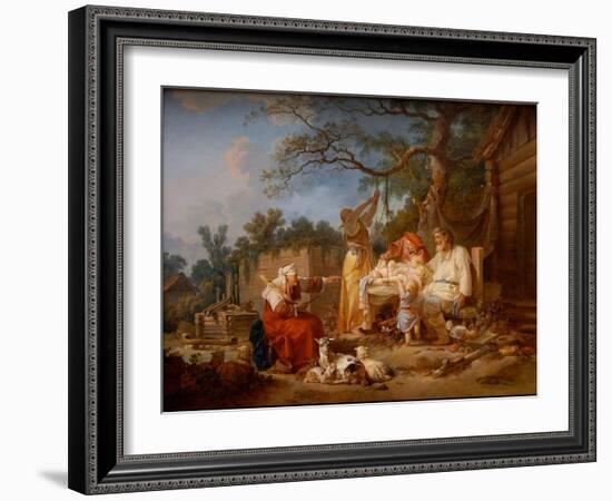 The Russian Cradle, Ca 1764-1765-Jean-Baptiste Le Prince-Framed Giclee Print