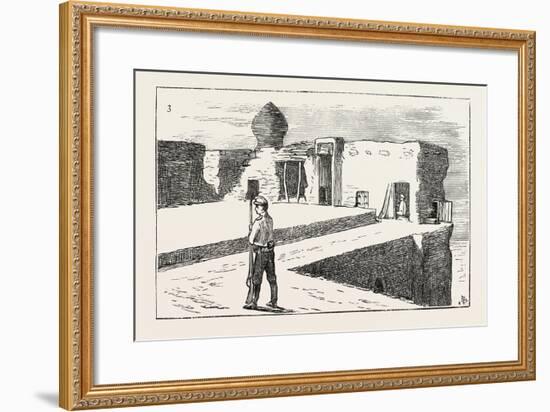 The Russian Expedition to Khiva: Sentinel on the Walls of the Fortress Chasar Asp., 1873-null-Framed Giclee Print