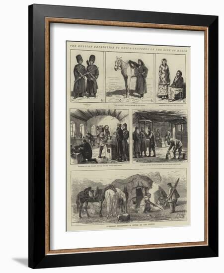 The Russian Expedition to Khiva, Sketches on the Line of March-Alfred Chantrey Corbould-Framed Giclee Print