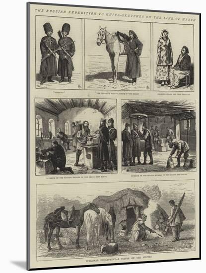 The Russian Expedition to Khiva, Sketches on the Line of March-Alfred Chantrey Corbould-Mounted Giclee Print