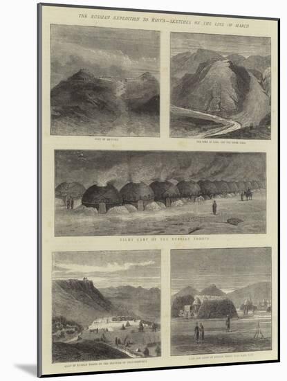 The Russian Expedition to Khiva, Sketches on the Line of March-null-Mounted Giclee Print